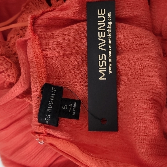 NWT Miss Avenue Coral Bohemian Peasant Maxi Dress Size Small - Picture 5 of 10